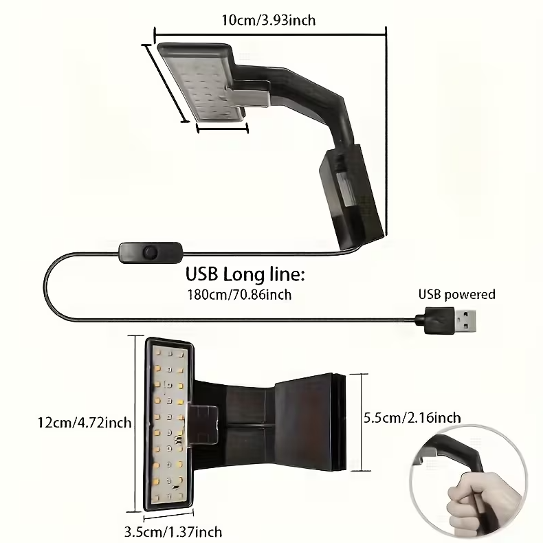 كشاف ليد لأحواض النانو المكتبية -USB-